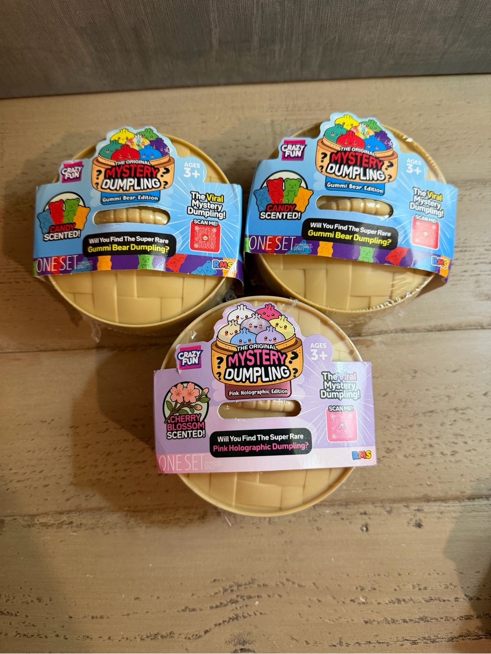 RMS Crazy Fun Mystery Scented Dumpling Bundle of 3(Cherry blossom & gummy bear)